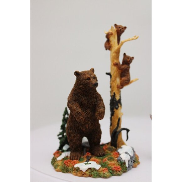 Dept 56 Village Accessories - Rocky Mountain Wildlife Bears and Bobcat - Picture 3 of 8